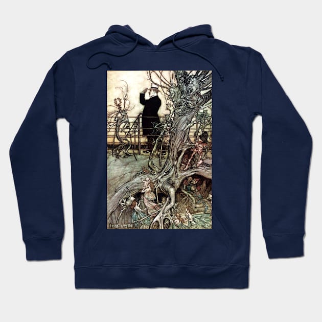 Peter Pan in Kensington Gardens - Arthur Rackham Hoodie by forgottenbeauty